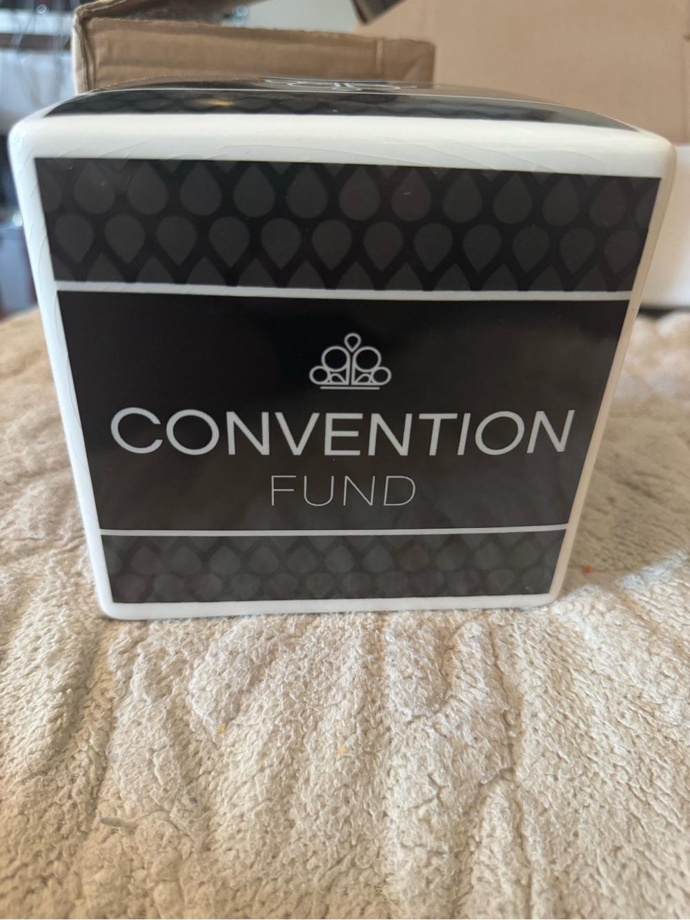 paparazzi Black 'Convention Fund' Ceramic Savings Box